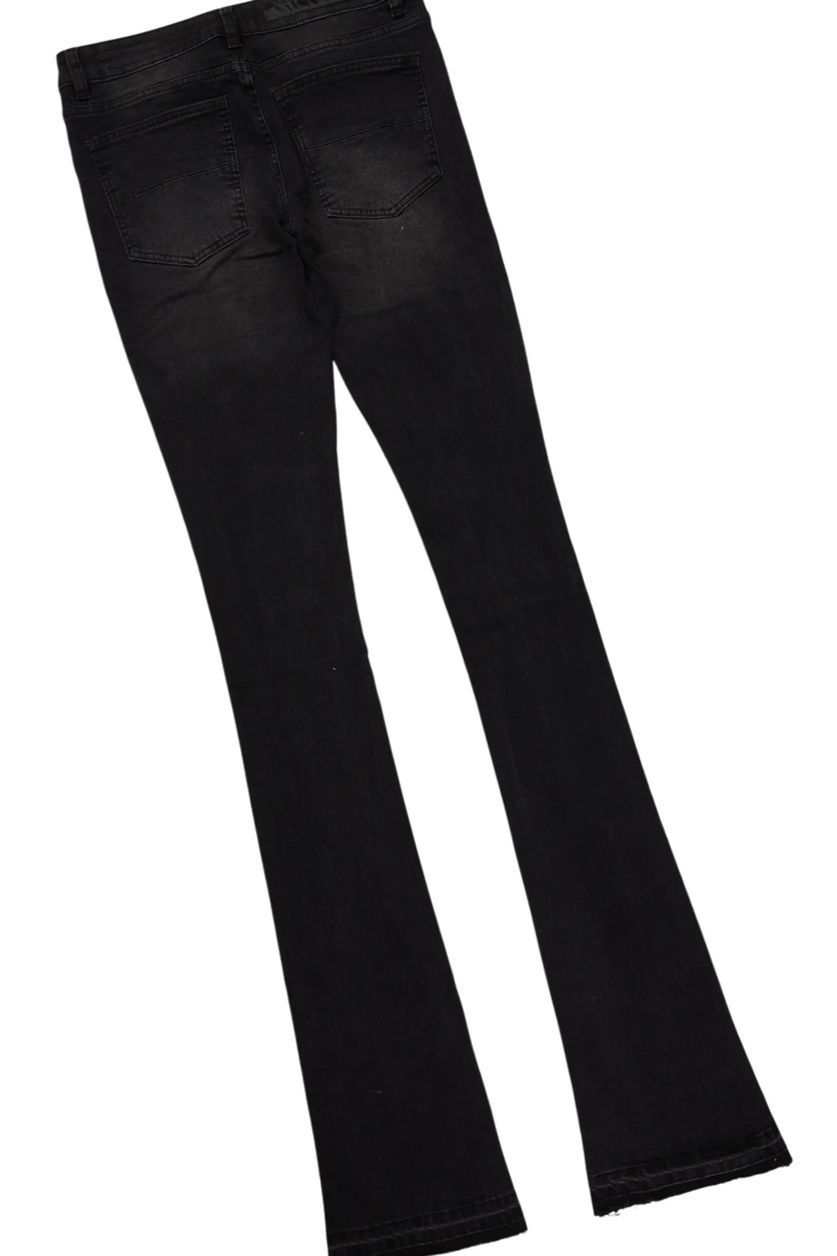 Palmer Black Hoodie/Stacked Flare Jean Bundle Male Product Image