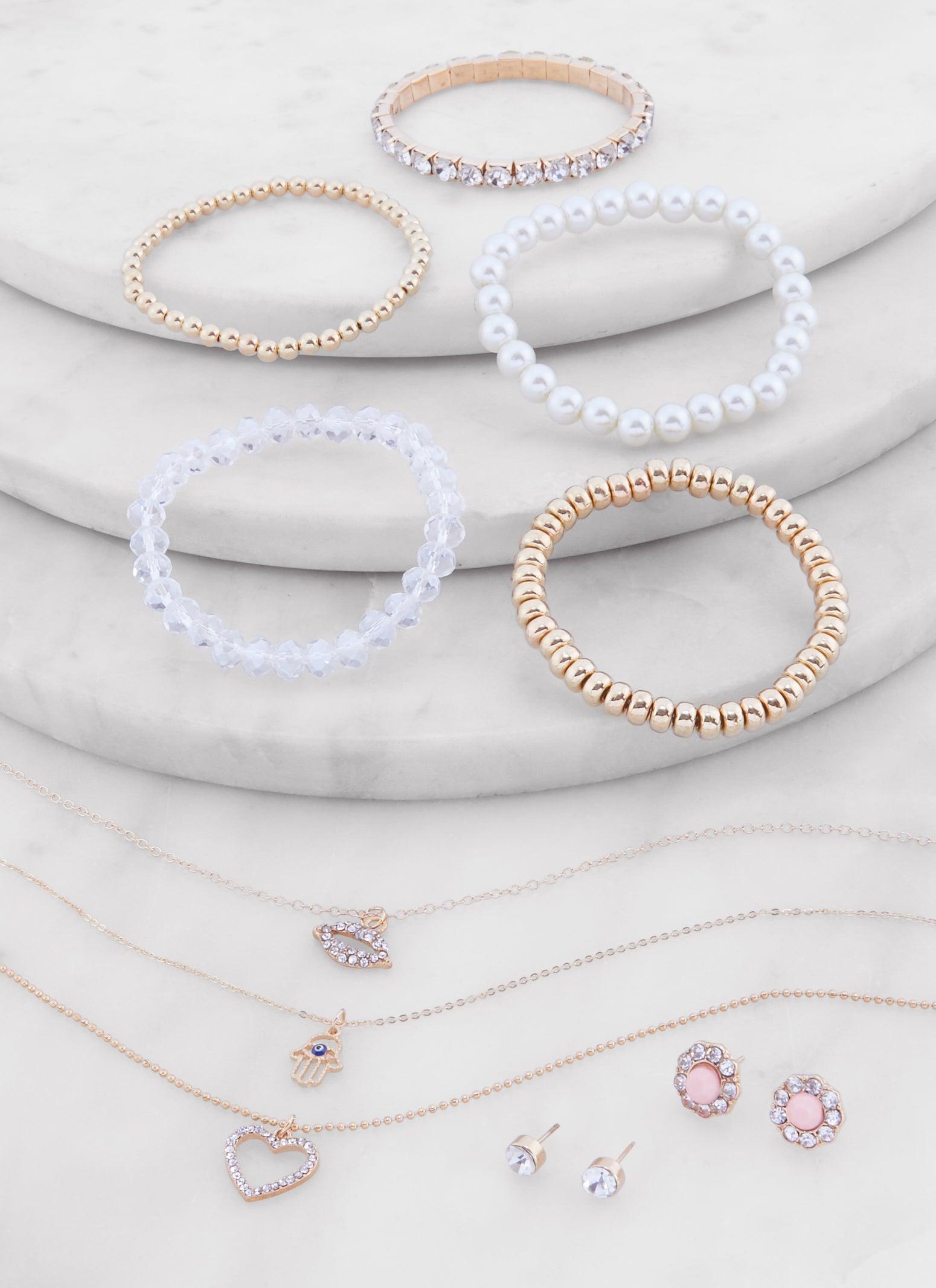 Assorted Stud and Hoop Earring Set of 6 Female Product Image