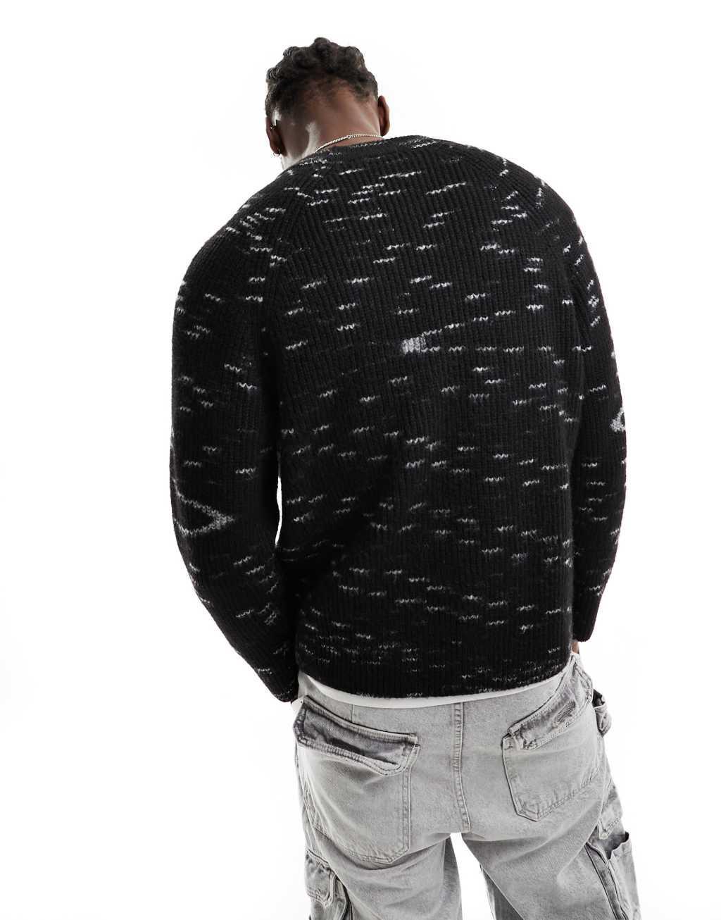 Weekday Norman relaxed space dye sweater Product Image