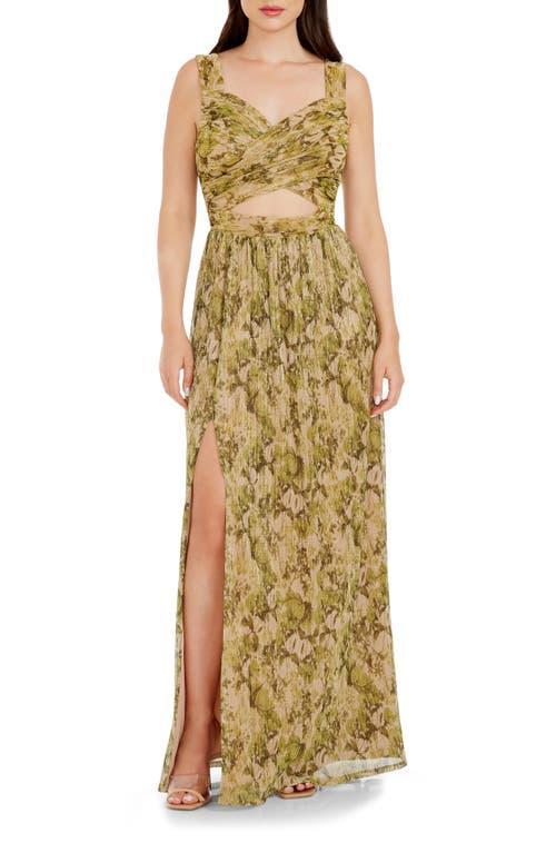 Womens Mirabella Floral Crossover Cut-Out Gown Product Image