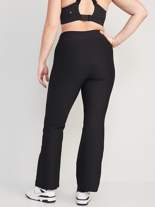Extra High-Waisted PowerSoft Rib Flare Leggings Product Image