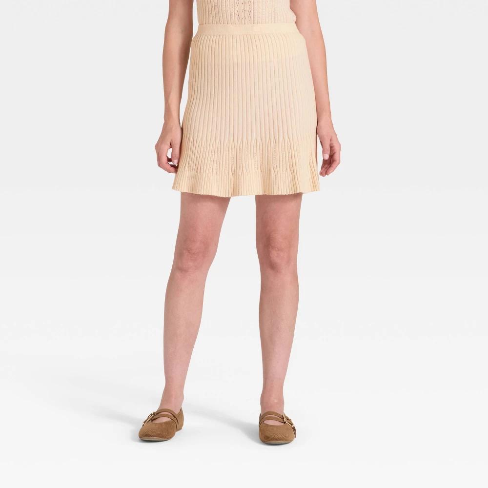 Women's Pointelle Mini Sweater Skirt - Universal Thread™ Product Image