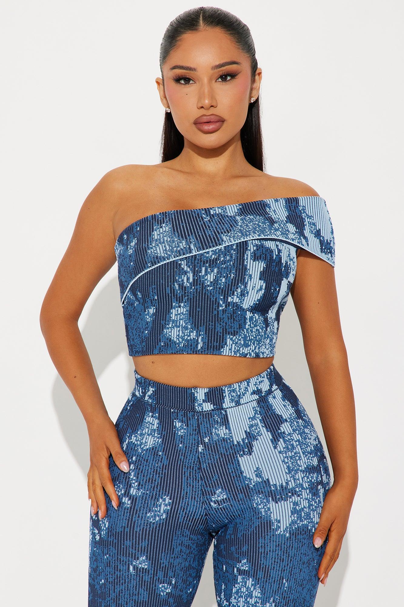Pricilla Pant Set - Blue/combo Product Image