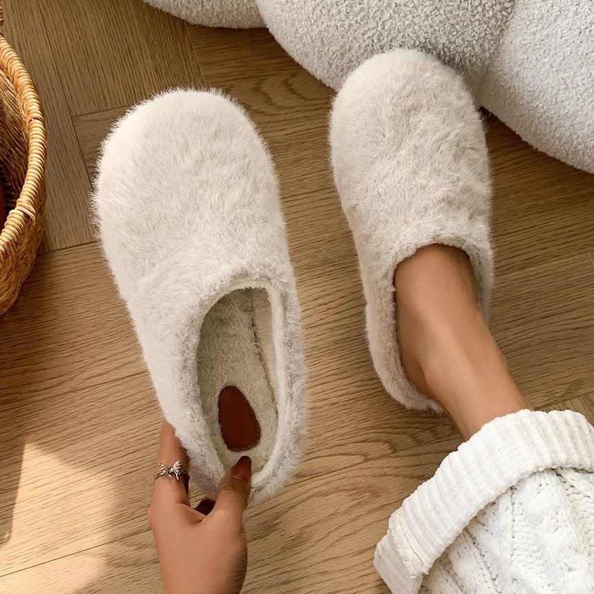 Plain Fluffy Home Slippers Product Image