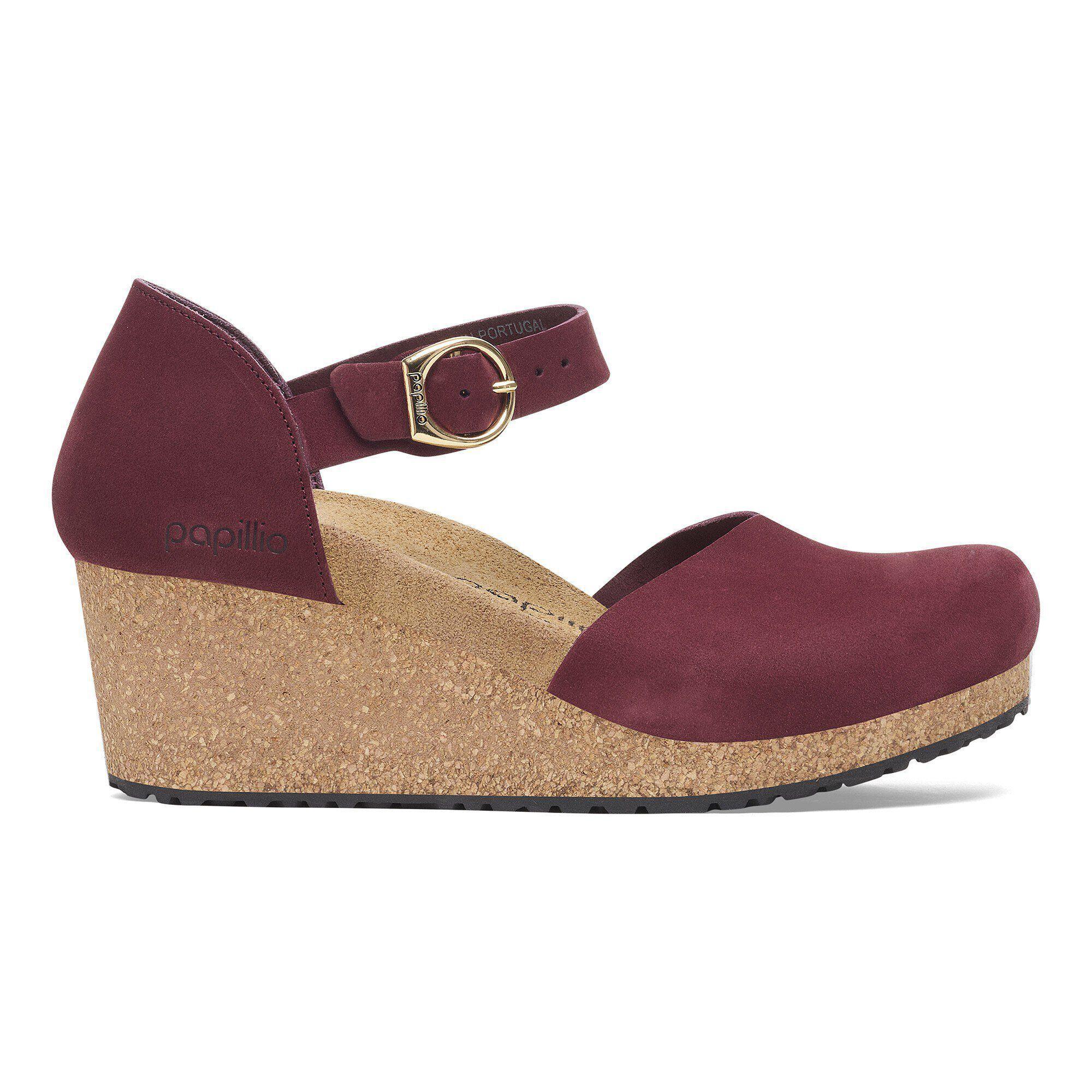 Mary Ring-Buckle Nubuck Leather Zinfandel Product Image