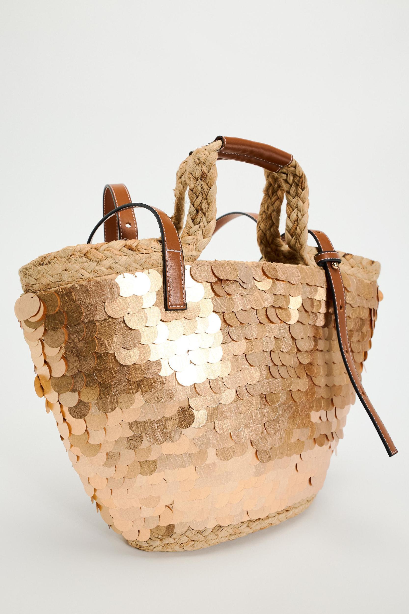 SEQUIN BASKET BAG Product Image
