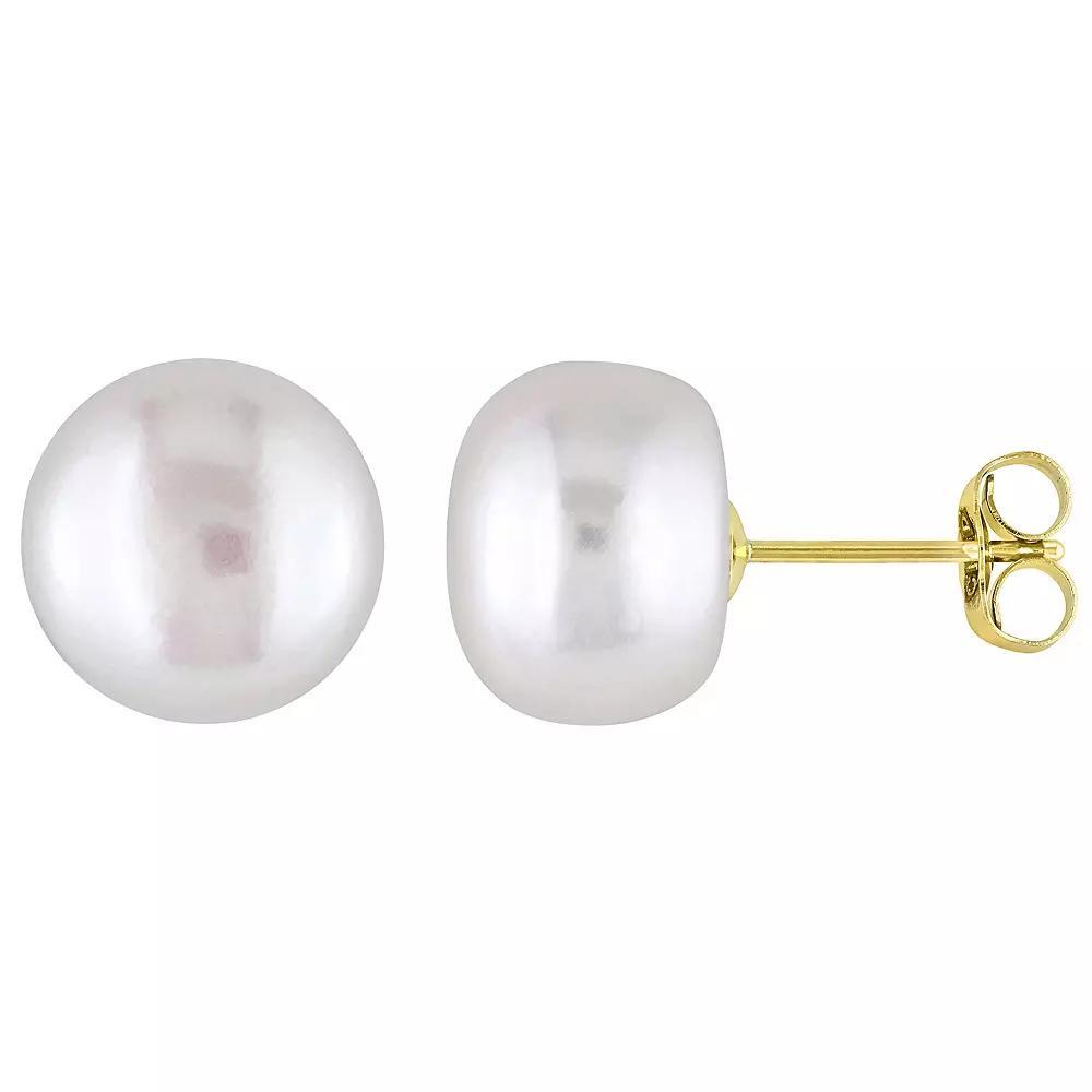 Stella Grace 10k Gold Freshwater Cultured Pearl Stud Earrings, Women's Product Image