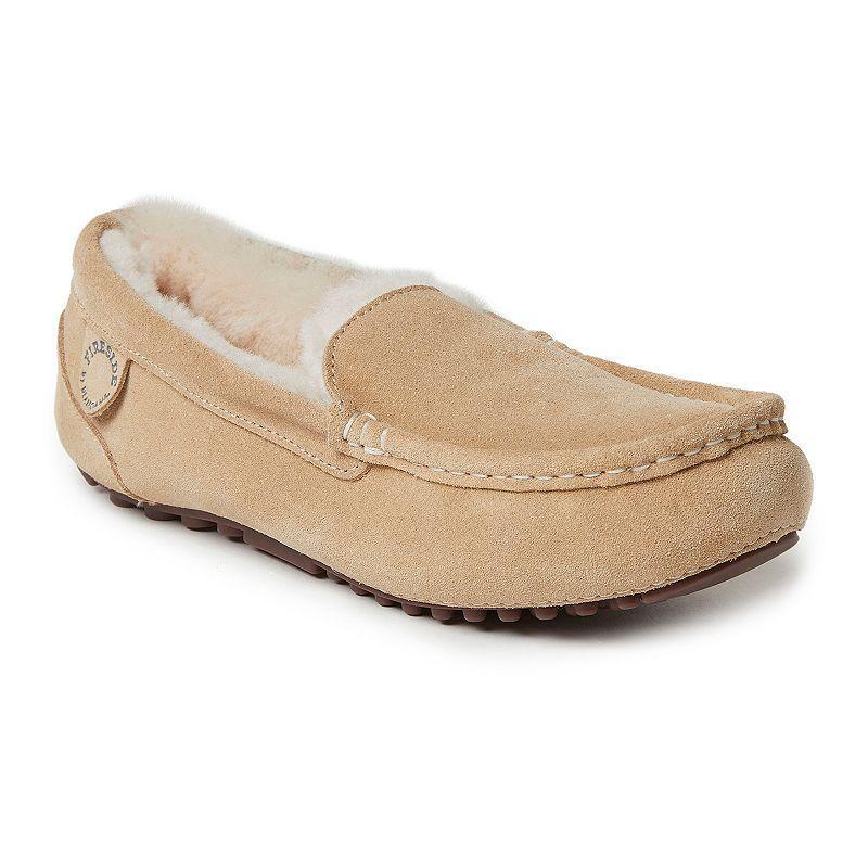 Fireside By Dearfoams Mel Wool-Lined Women's Moccasin Slippers, Size: 9, Dusty Pink Product Image