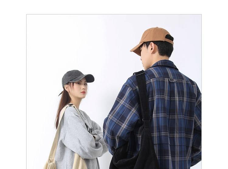 Plain Corduroy Crossbody Bag Product Image