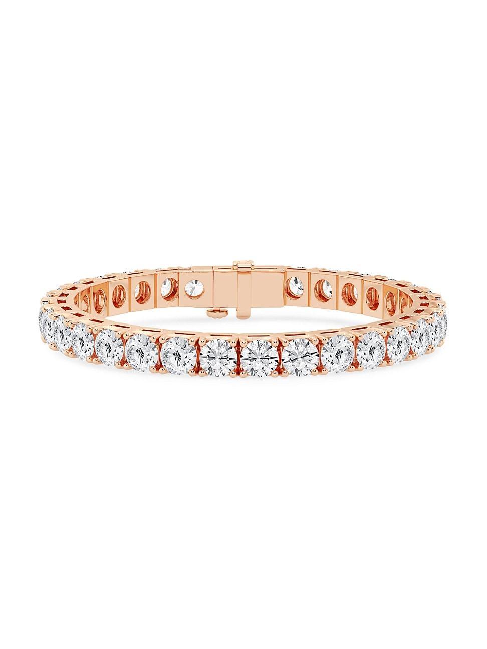 Womens 14K Rose Gold & Round Lab-Grown Diamond 4-Prong Tennis Bracelet/5.00-20.00 TCW Product Image