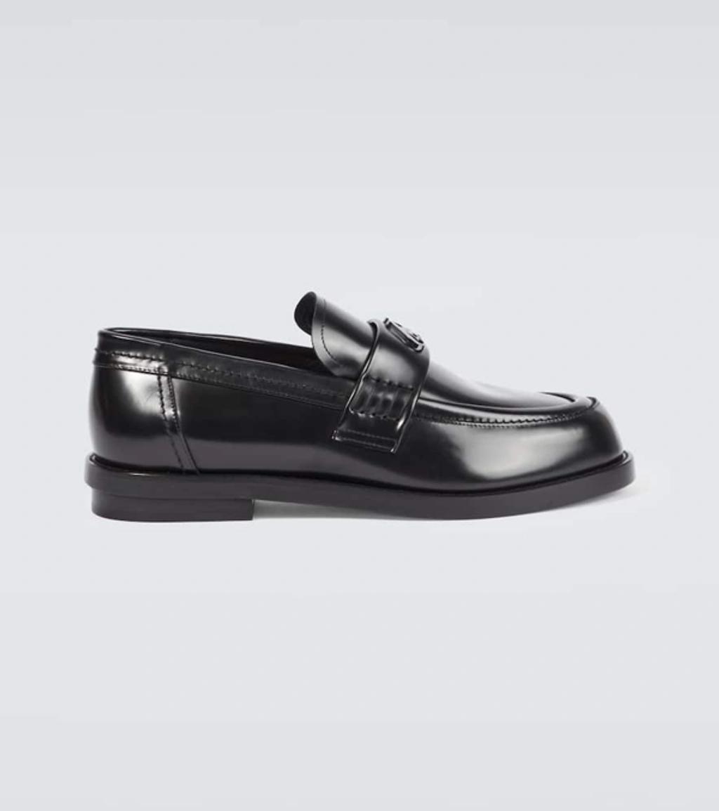 logo-plaque leather loafers Product Image