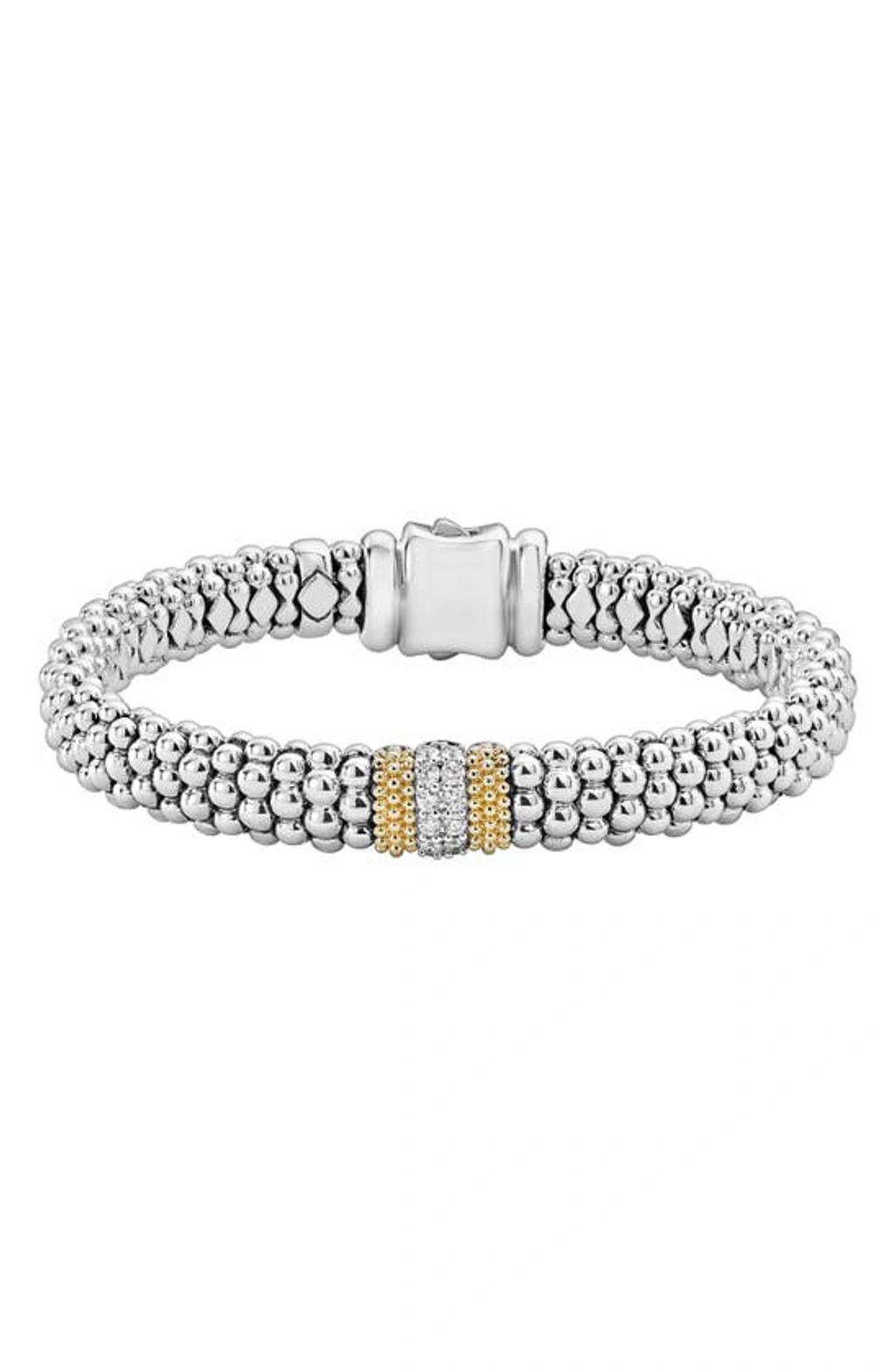 LAGOS Diamond Lux 9mm Single Station Bracelet With Diamonds In Silver Product Image
