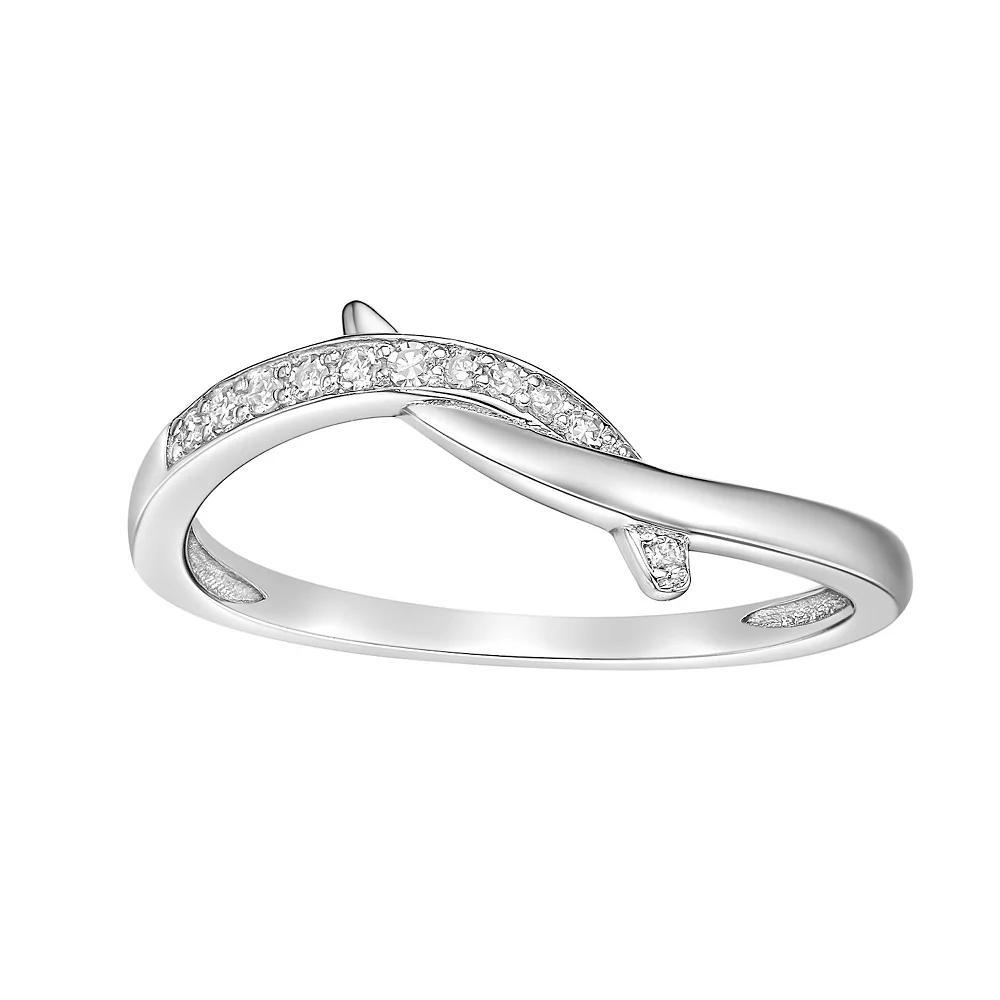 Gemminded Sterling Silver Diamond Accent Promise Ring, Women's, Size: 6 Product Image