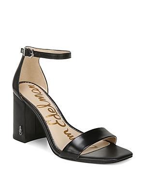 Sam Edelman Daniella Leather Ankle Strap Square Toe Dress Sandals Product Image