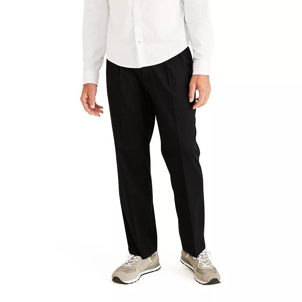 Big & Tall Dockers® Stretch Easy Khaki Classic-Fit Pleated Pants, Men's, Size: 44X34, Black Product Image