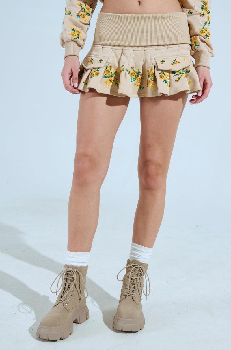 ONE TOO MANY TIMES MINI PLEATED SKIRT Product Image