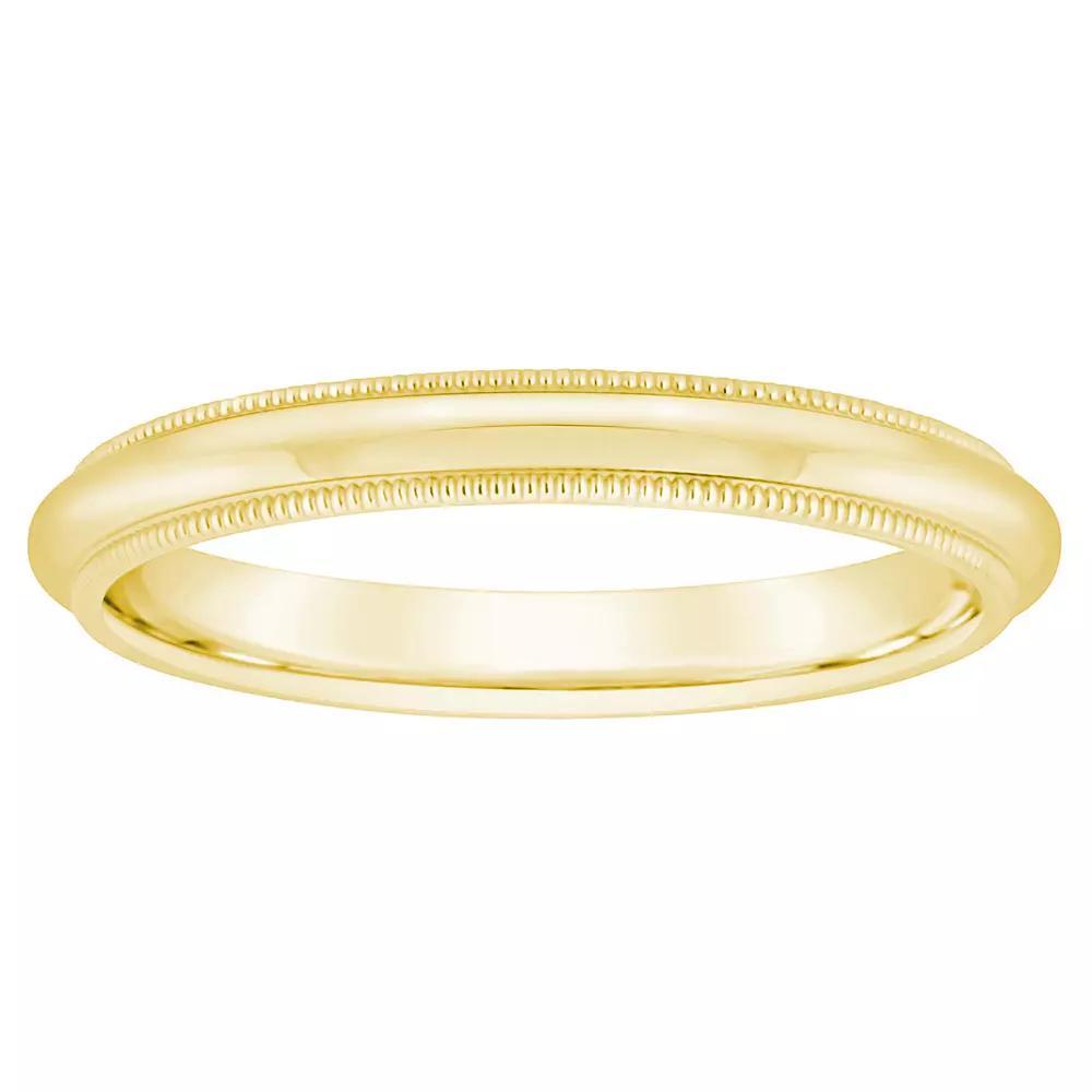 Alyson Layne 18k Gold Milgrain Comfort Fit Wedding Band, Women's, Size: 5.50 Product Image