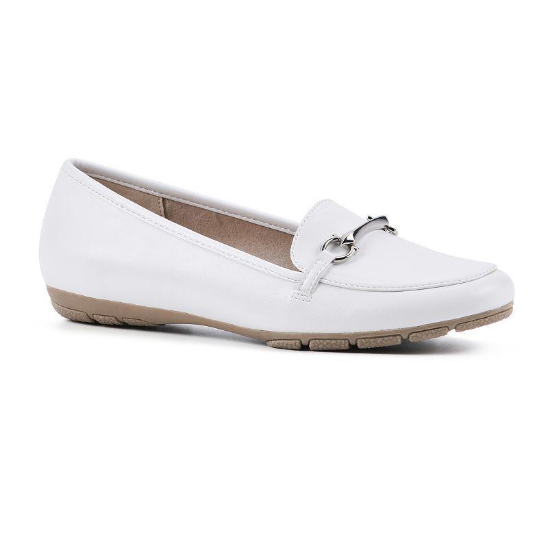 Cliffs by White Mountain Glowing Women's Loafers, Size: 8.5 Wide, Gold Mulighti Raffia Product Image