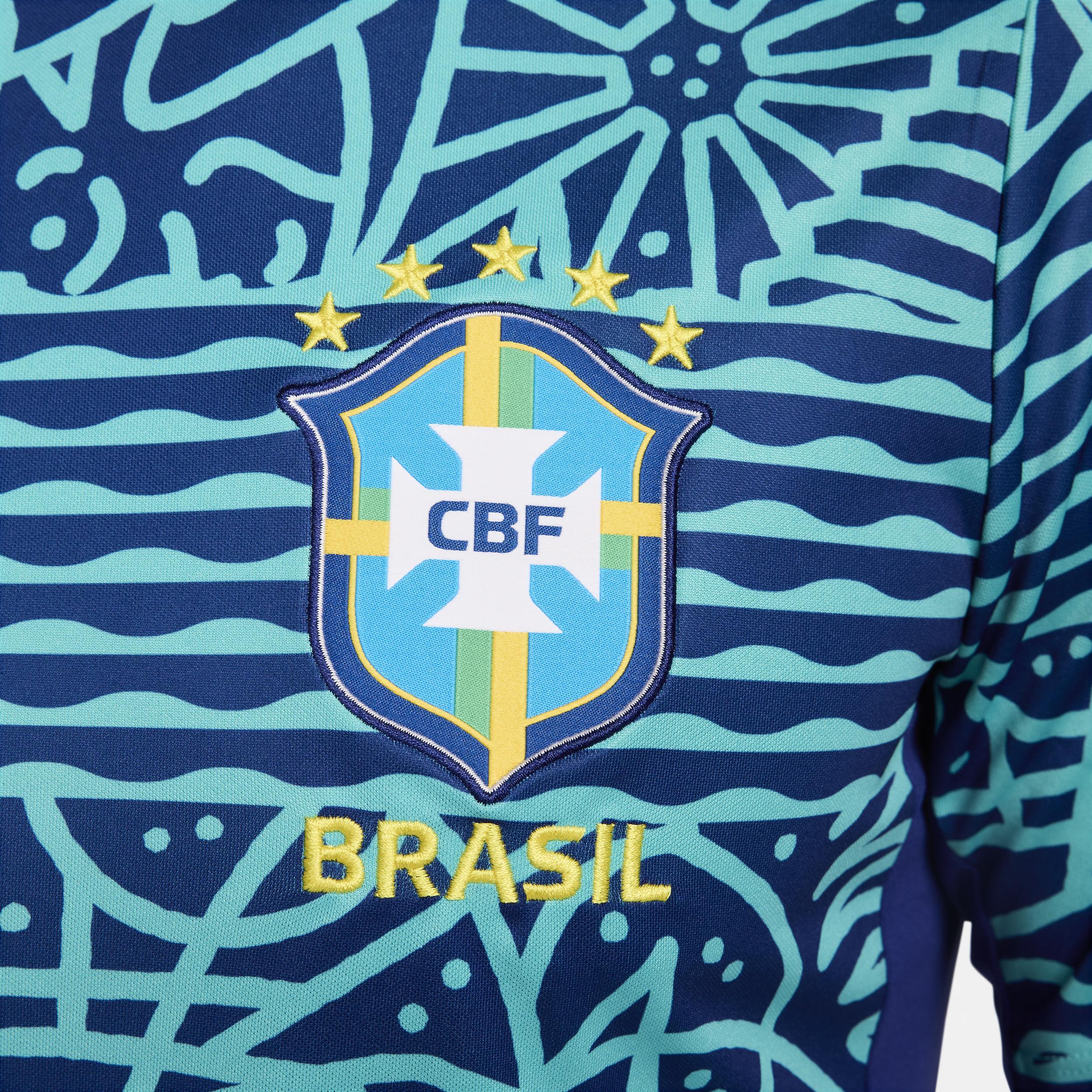 Brazil Academy Pro Nike Men's Dri-FIT Soccer Pre-Match Short-Sleeve Top Product Image