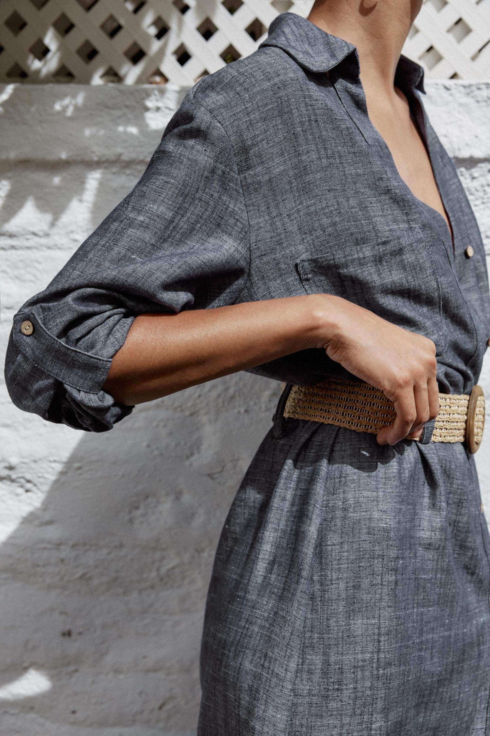 BELTED MIDI DRESS Product Image