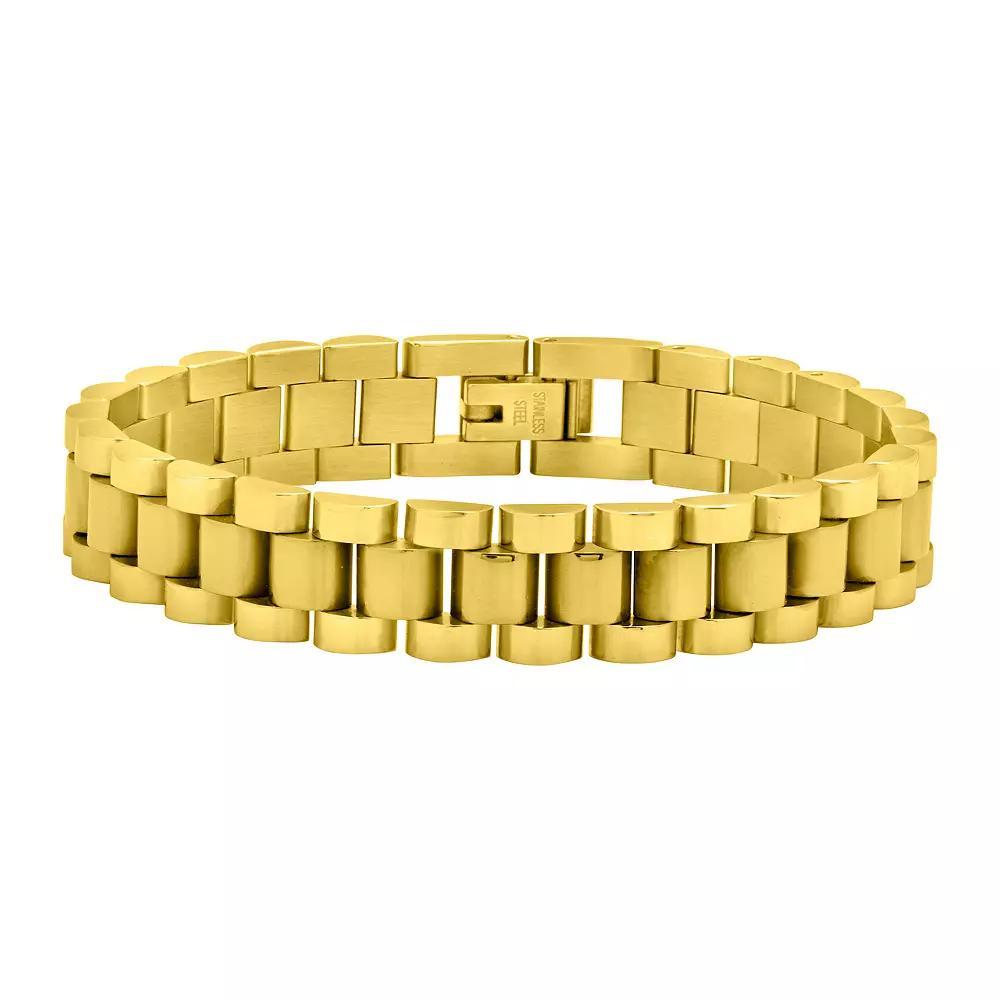 MC Collective Thin Watch Band Chain Bracelet, Women's, Size: 7", Gold Tone Product Image