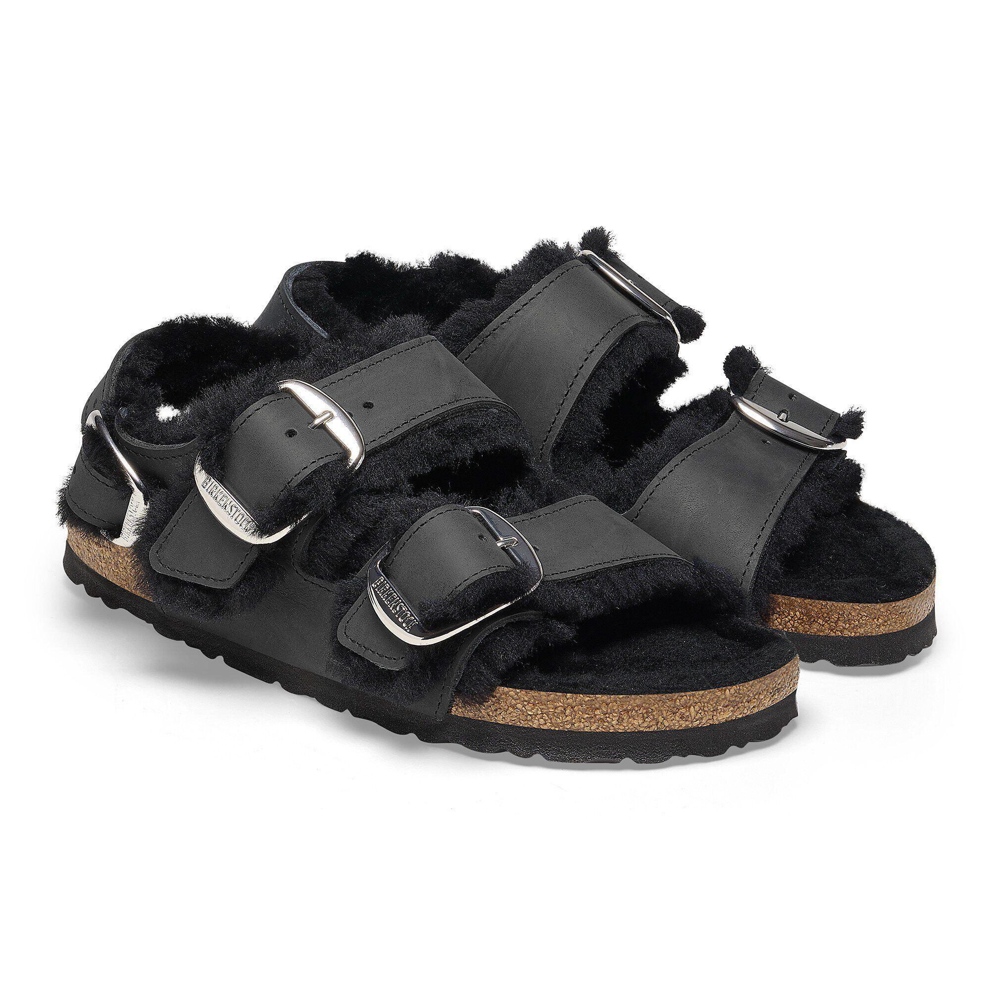 Milano Big Buckle Shearling Natural Leather Oiled Product Image