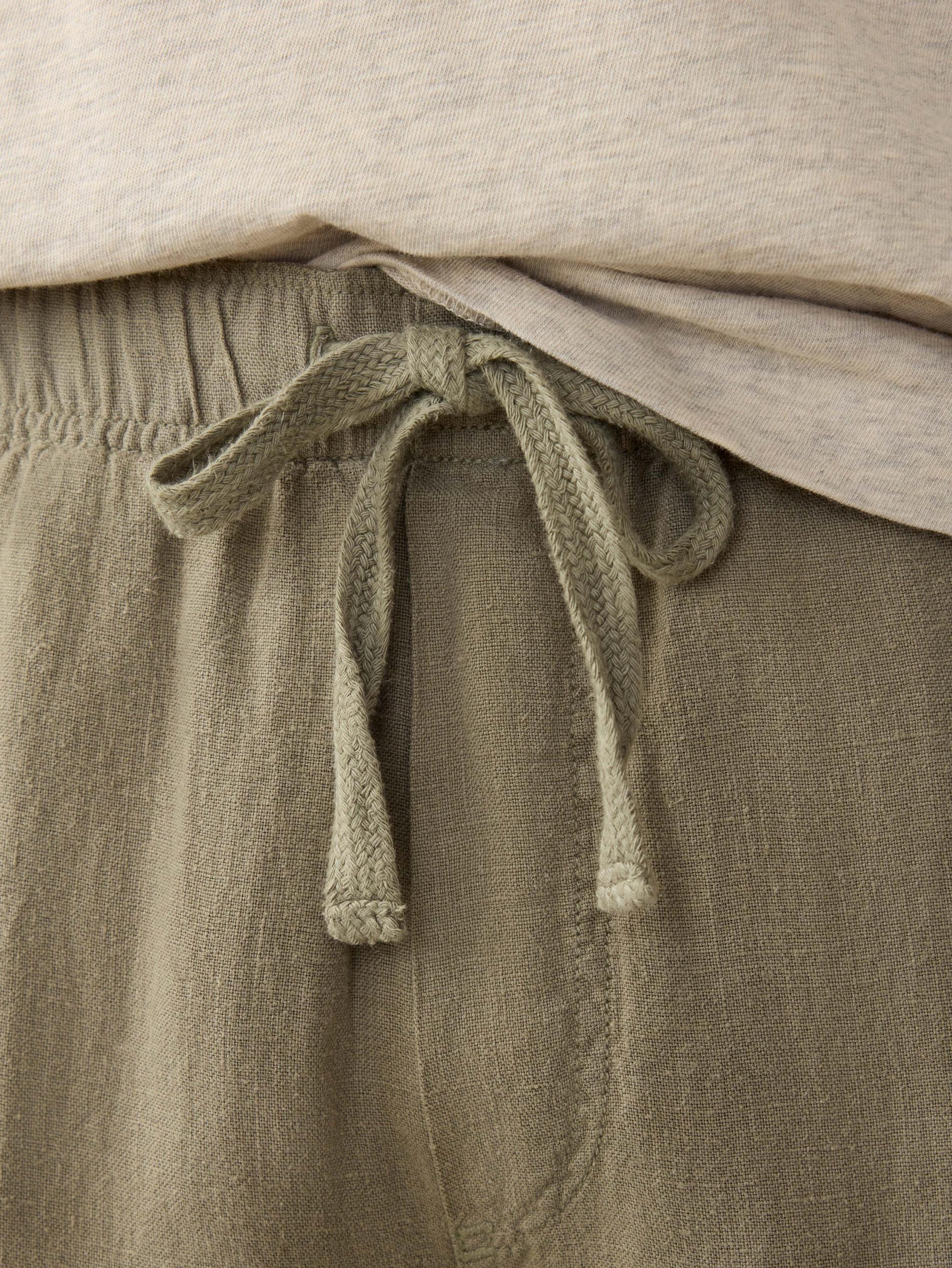 Linen Drawstring Pant - Canyon Olive Male Product Image