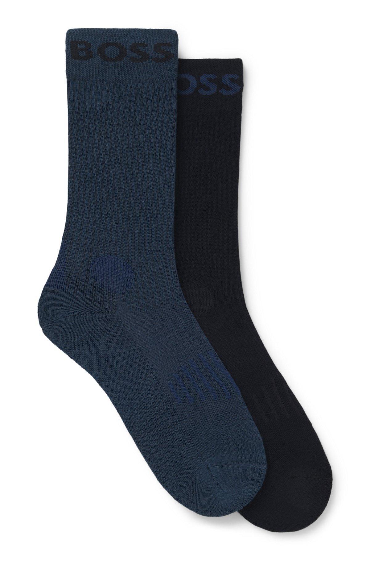 Two-pack of quarter-length socks in stretch fabric Product Image