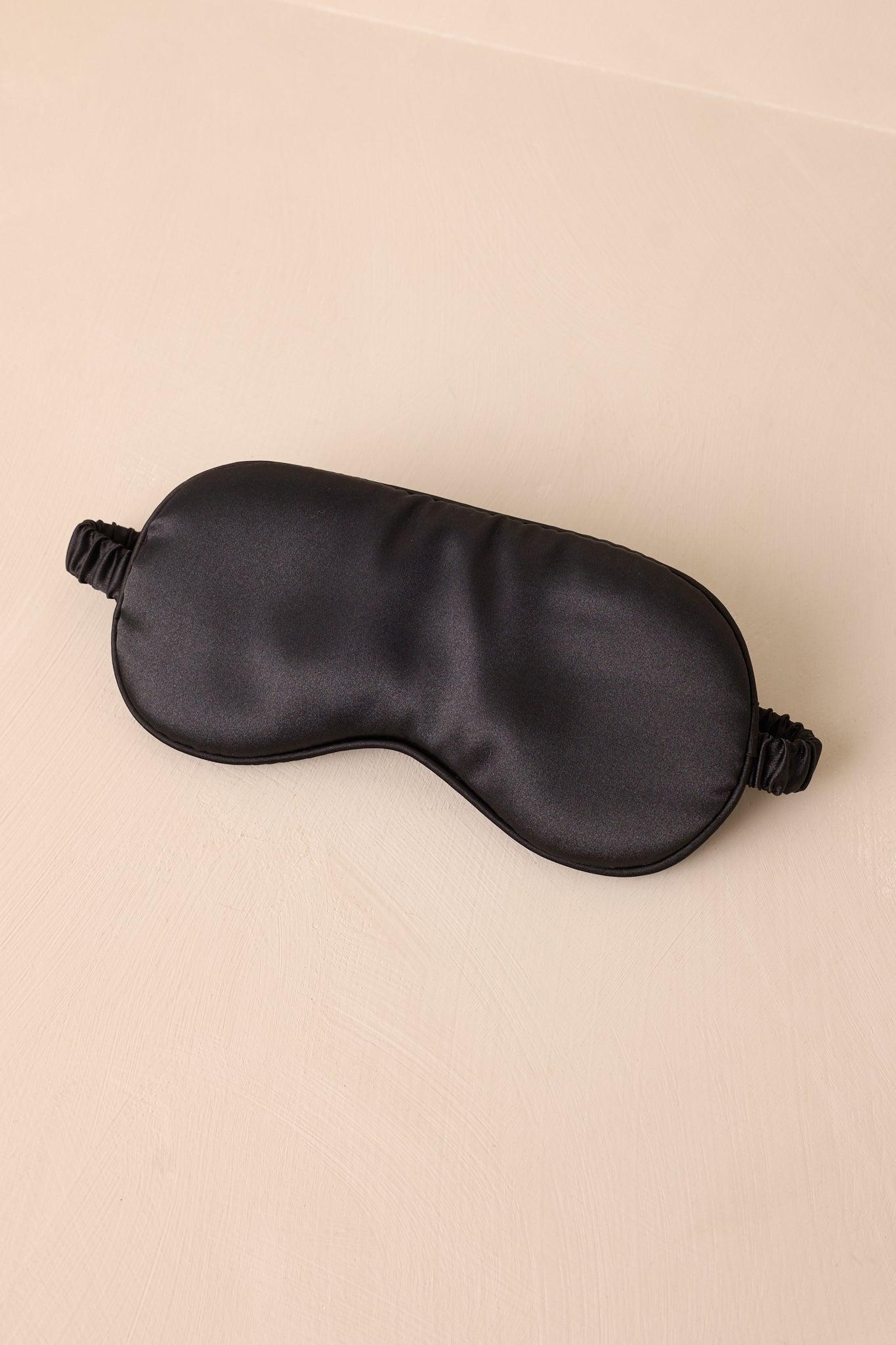 Off The Clock Black Satin Eye Mask Product Image