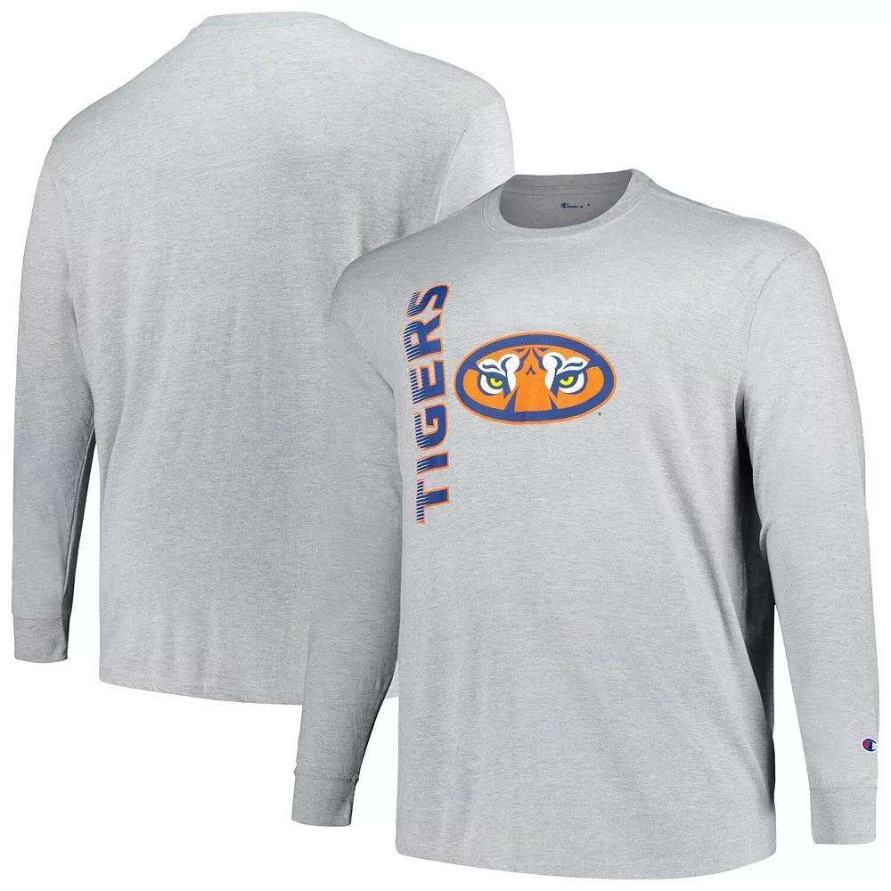 Men's Champion Heather Gray Auburn Tigers Big & Tall Mascot Long Sleeve T-Shirt, Size: 2XB, Grey Product Image
