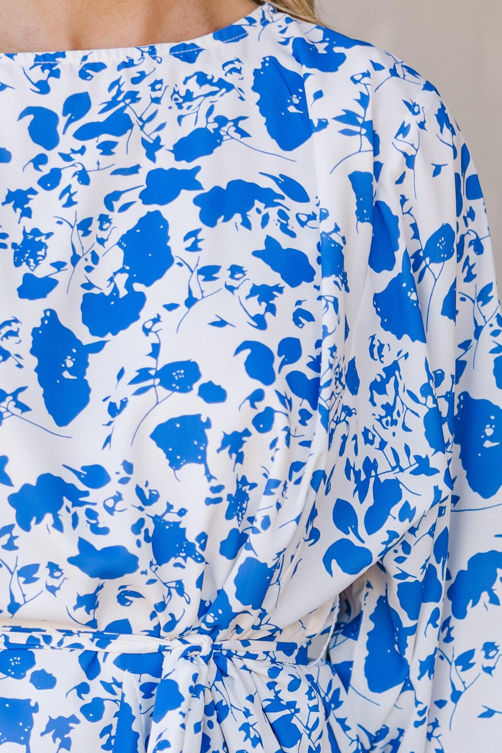 Stay Close Blue Floral Dress Female Product Image