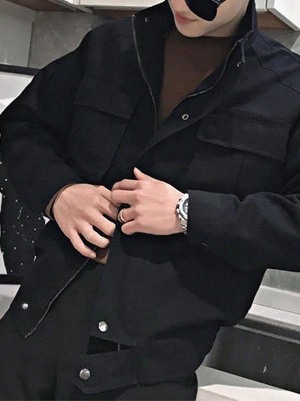 Men's Zip Up Cargo Jacket Product Image