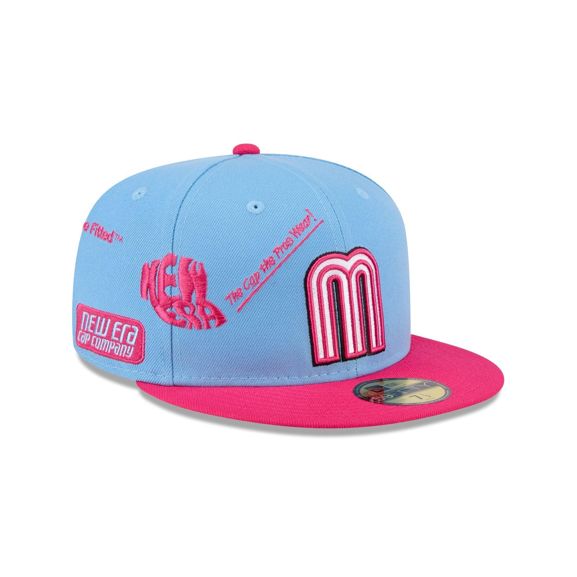 Mexico Baseball New Era Anniversary Logos Sky Blue 59FIFTY Fitted Hat Male Product Image