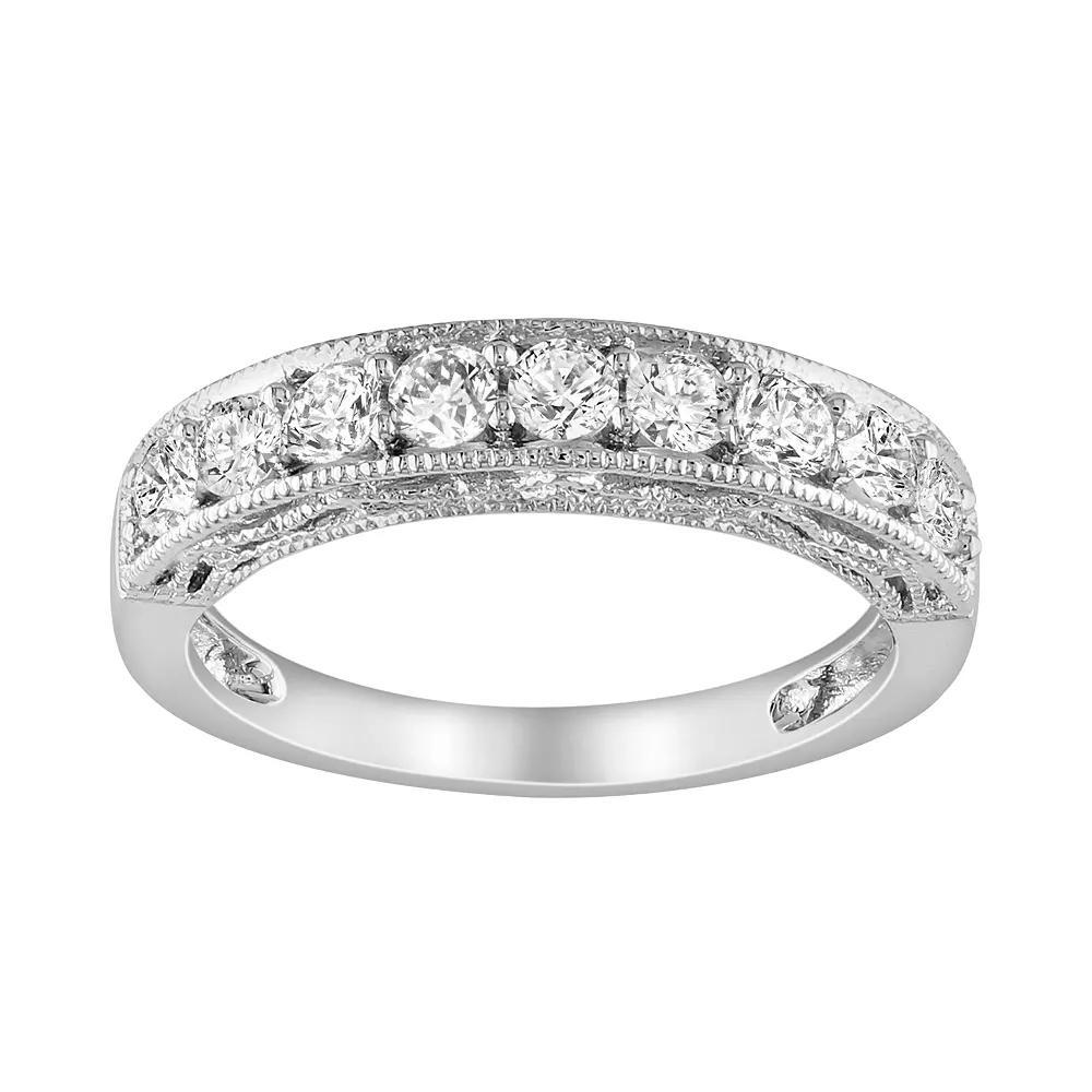 Stella Grace Sterling Silver Lab-Created White Sapphire Engagement Ring, Womens Product Image