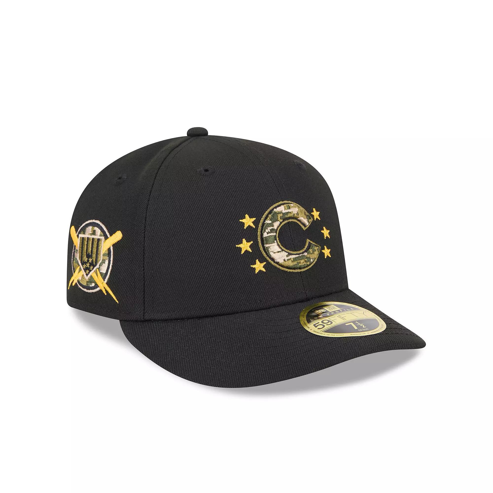 Men's New Era  Black Chicago Cubs 2024 Armed Forces Day Low Profile 59FIFTY Fitted Hat, Size: 7 1/4 Product Image