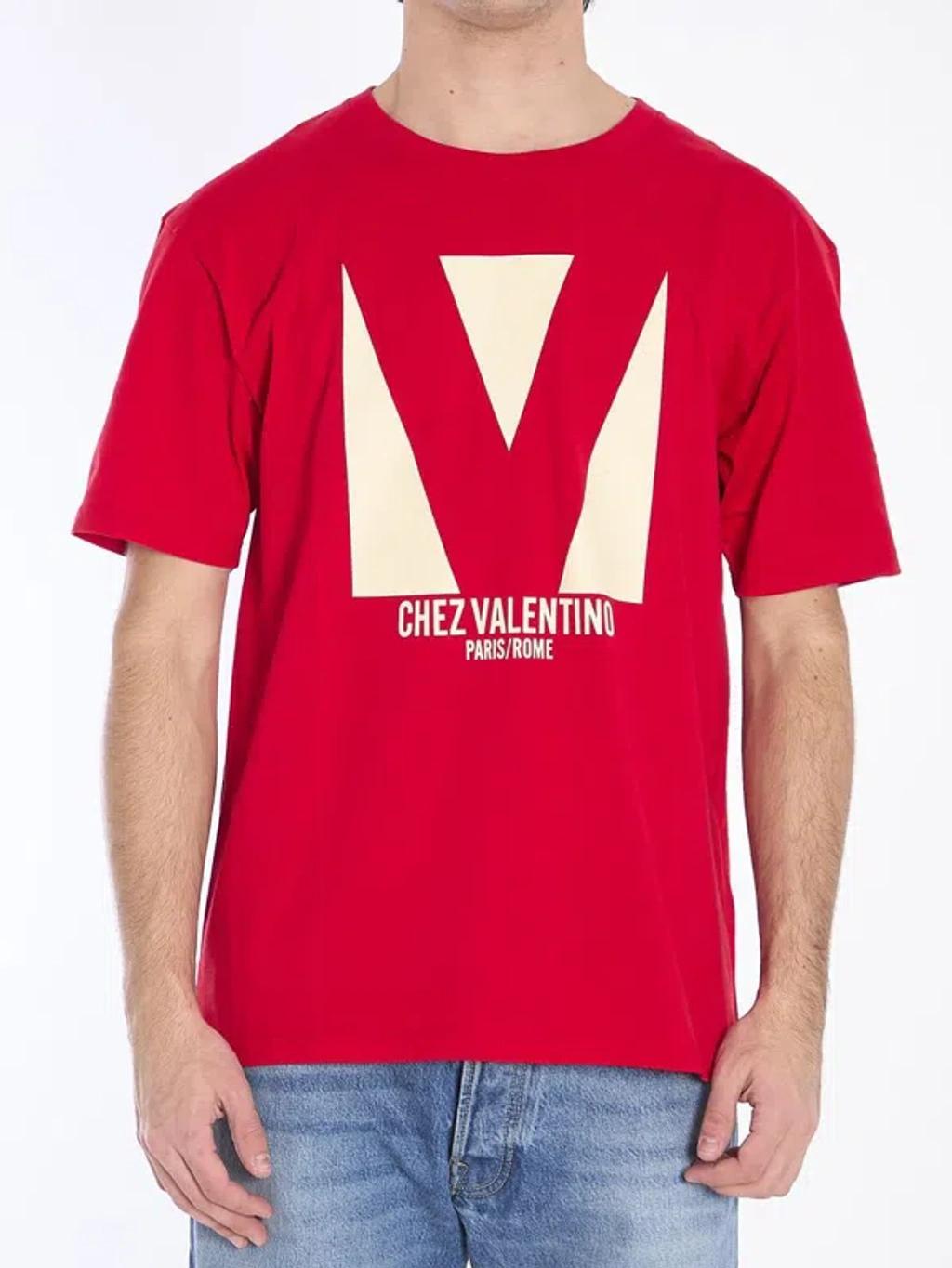VALENTINO T-shirt Logo In Red Product Image