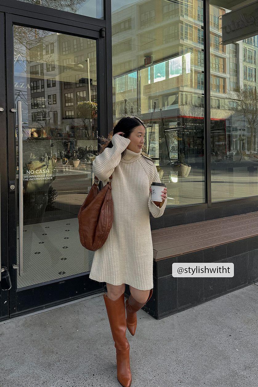 Knitted Sweater Dress Product Image