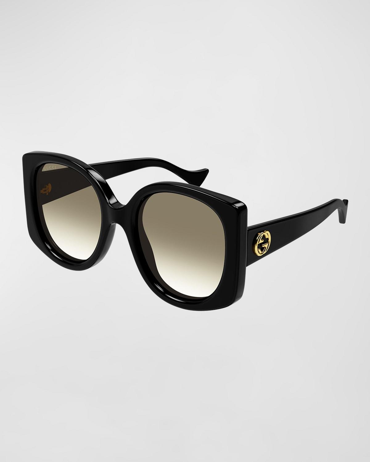 Raised Interlocking GG Acetate Butterfly Sunglasses Product Image