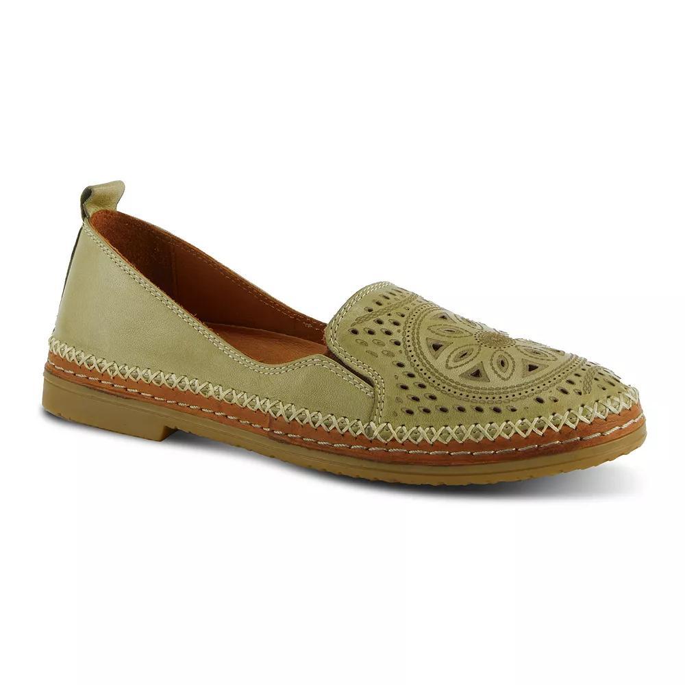 Spring Step Ingrid Women's Leather Loafers, Size: 39, Olive Green Product Image