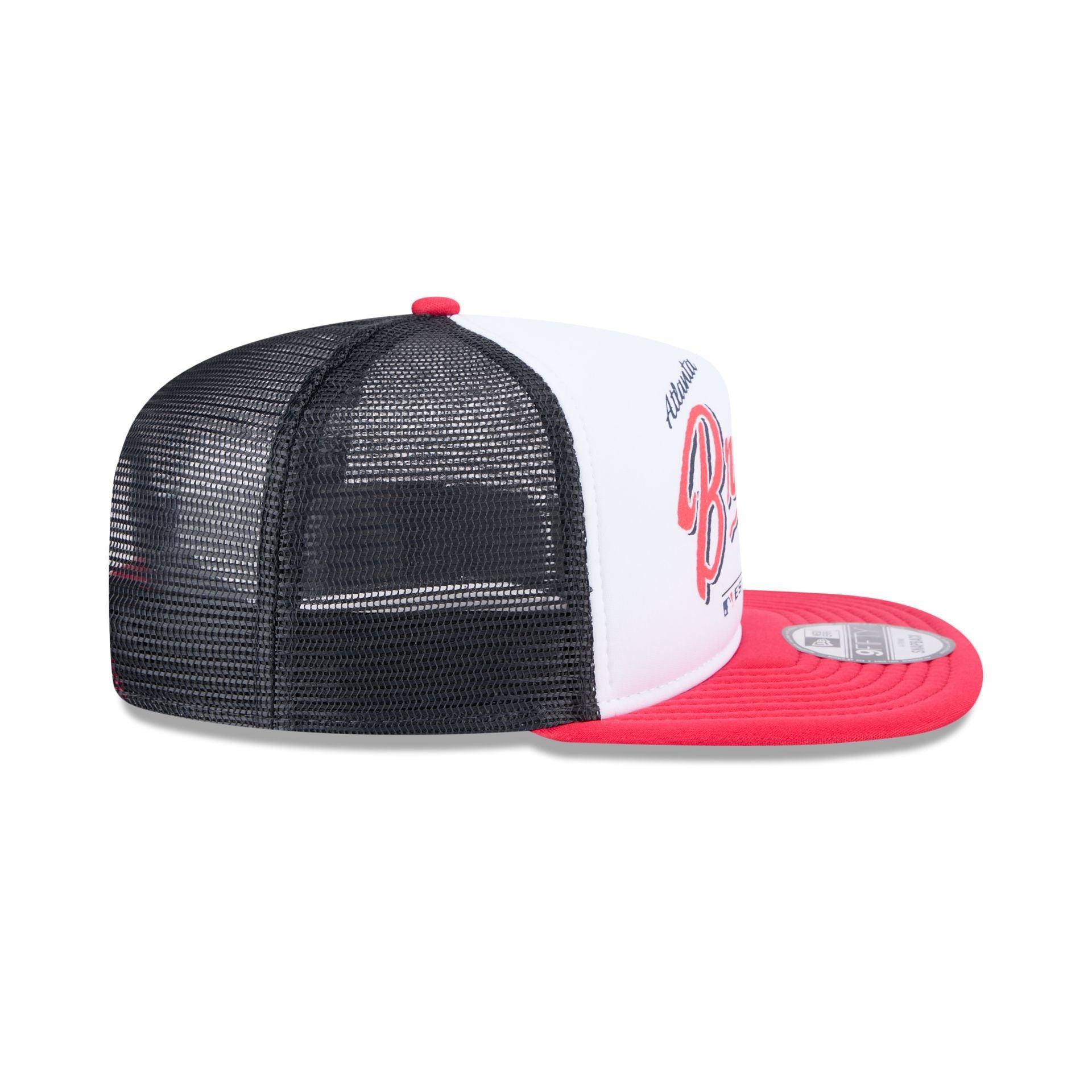 Atlanta Braves Retro Script 9FIFTY A-Frame Trucker Hat Male Product Image
