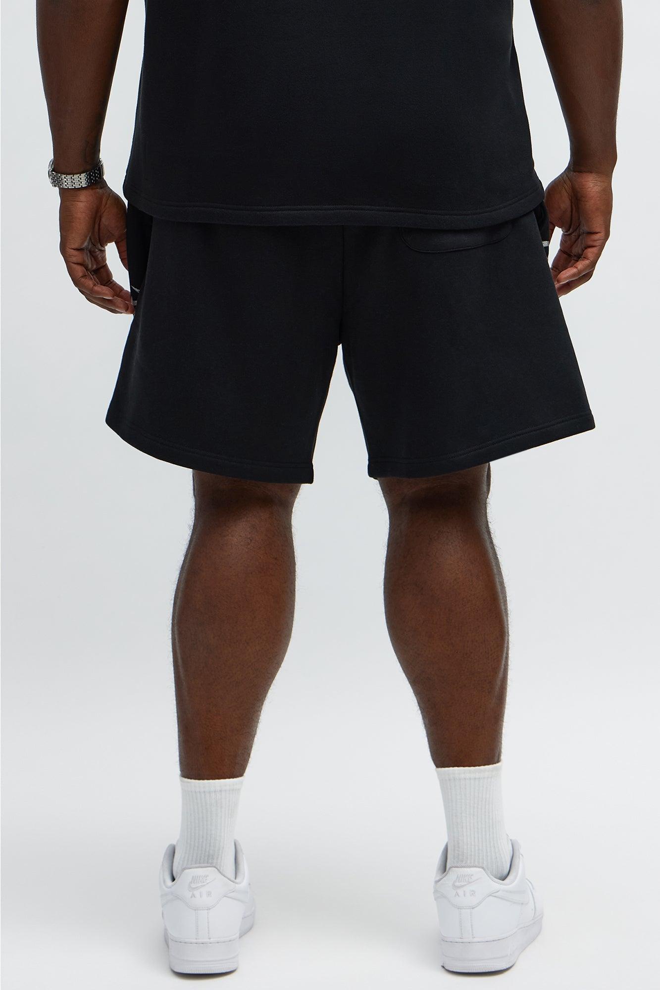Tyson Relaxed Barbed Wire Shorts - Black Product Image