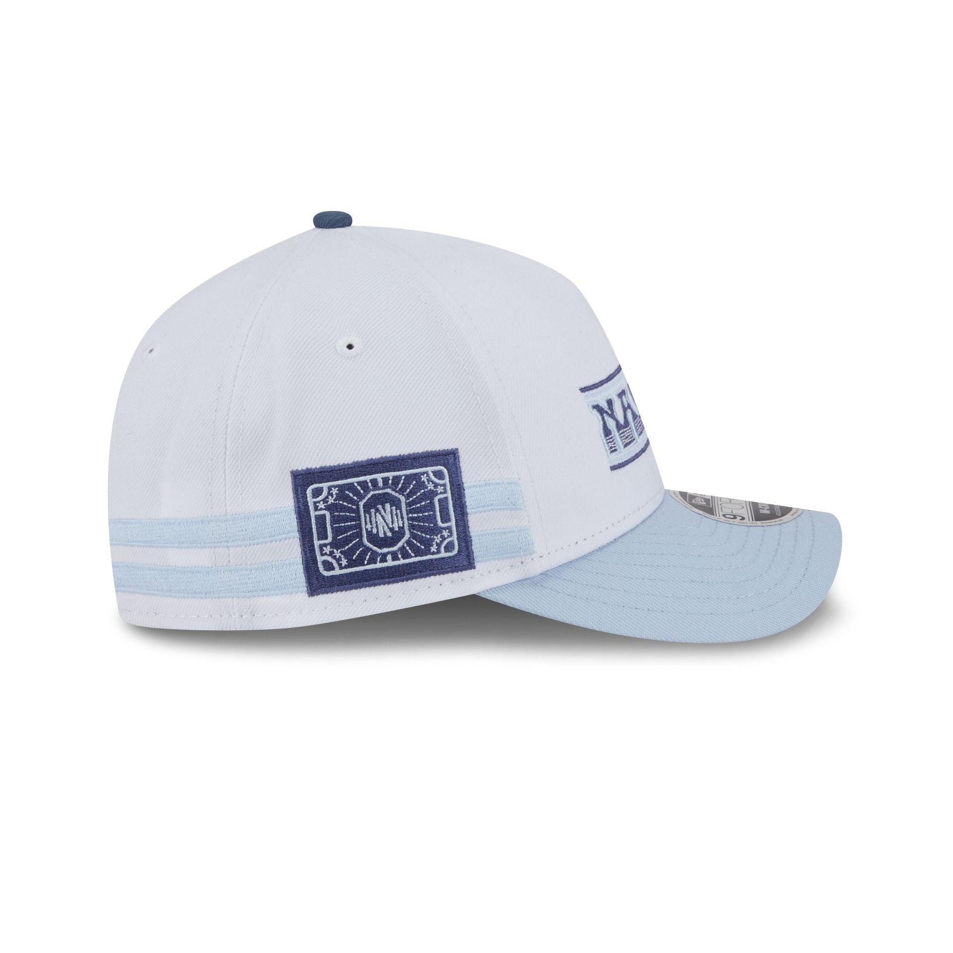 Nashville SC 2025 Jersey Hook White 9FORTY M-Crown A-Frame Snapback Hat Male Product Image