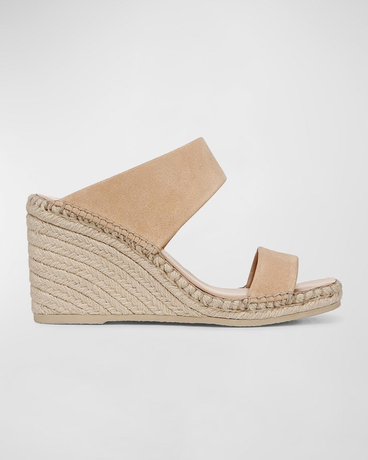 Greta Suede Wedge Espadrille Sandals Product Image