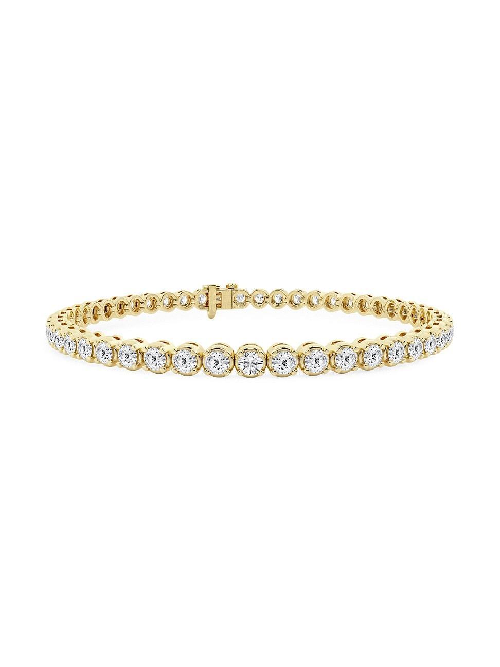 Womens 14K White Gold & Round Lab-Grown Diamond 4-Prong Tennis Bracelet/2.00-15.00 TCW Product Image
