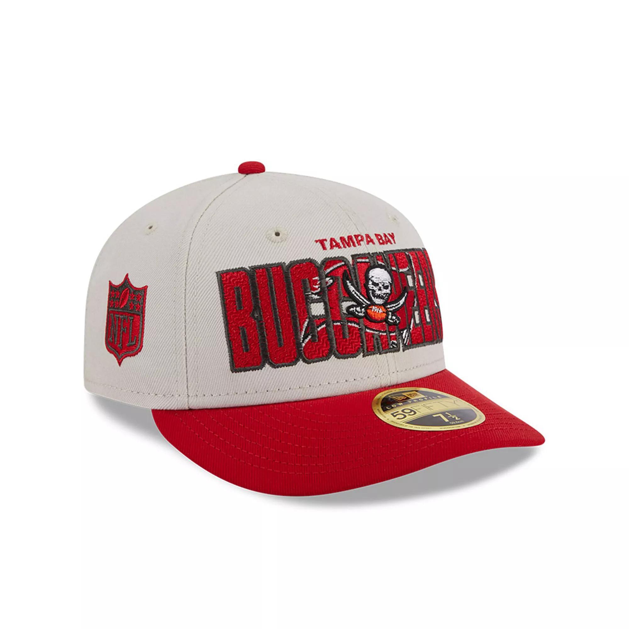 Men's New Era Stone/Red Tampa Bay Buccaneers 2023 NFL Draft Low Profile 59FIFTY Fitted Hat, Size: 7 5/8, Team Product Image