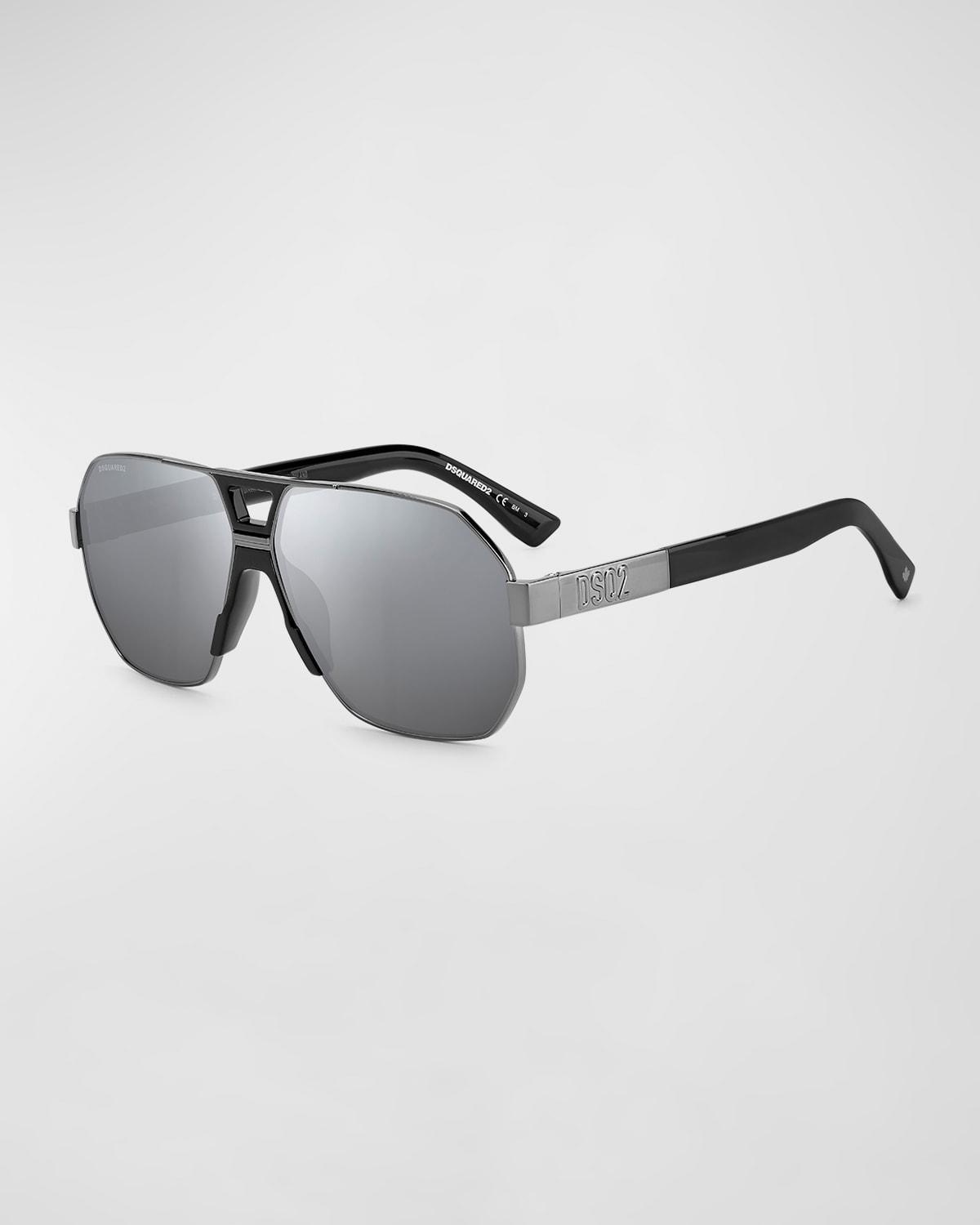 Mens Double-Bridge Square Sunglasses Product Image