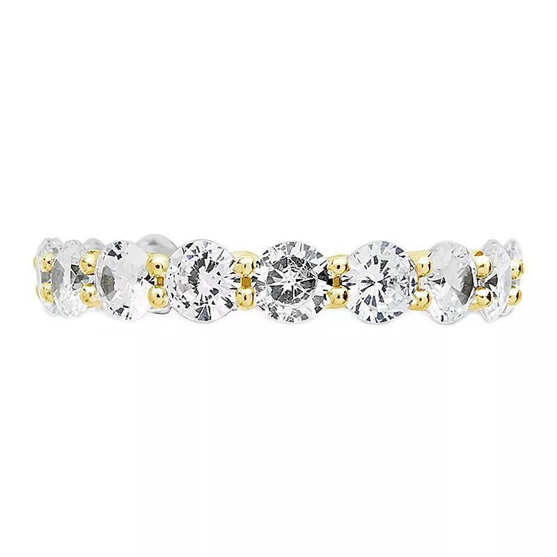 MC Collective Sterling Silver CZ Eternity Band Ring, Women's, Size: 6, 14k Gold Sterling Product Image
