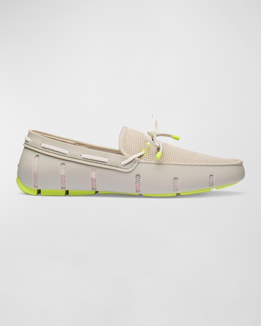 Mens Braided-Lace Mesh/Rubber Driver Loafers Product Image