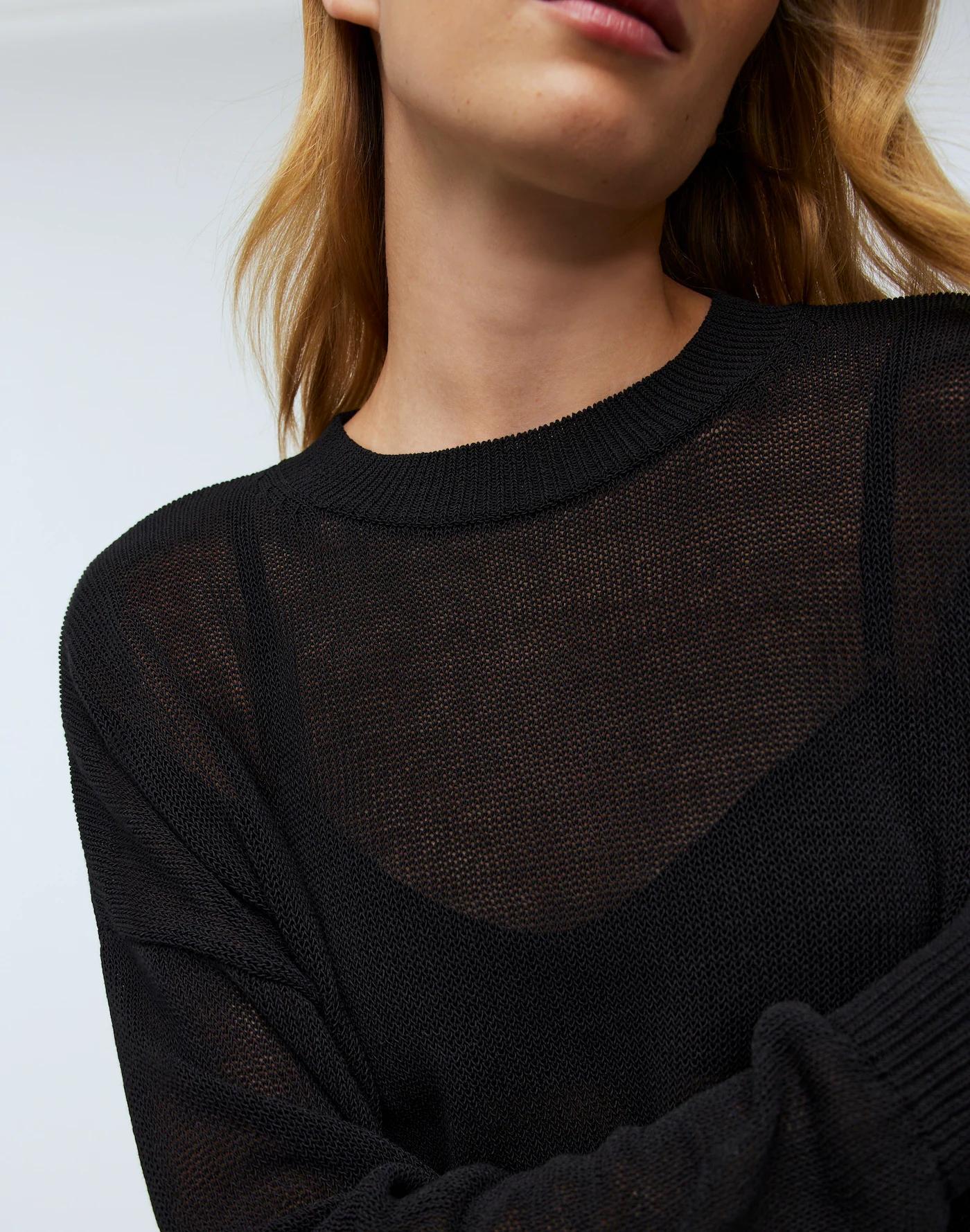 Loose-Knit Crewneck Sweater Product Image