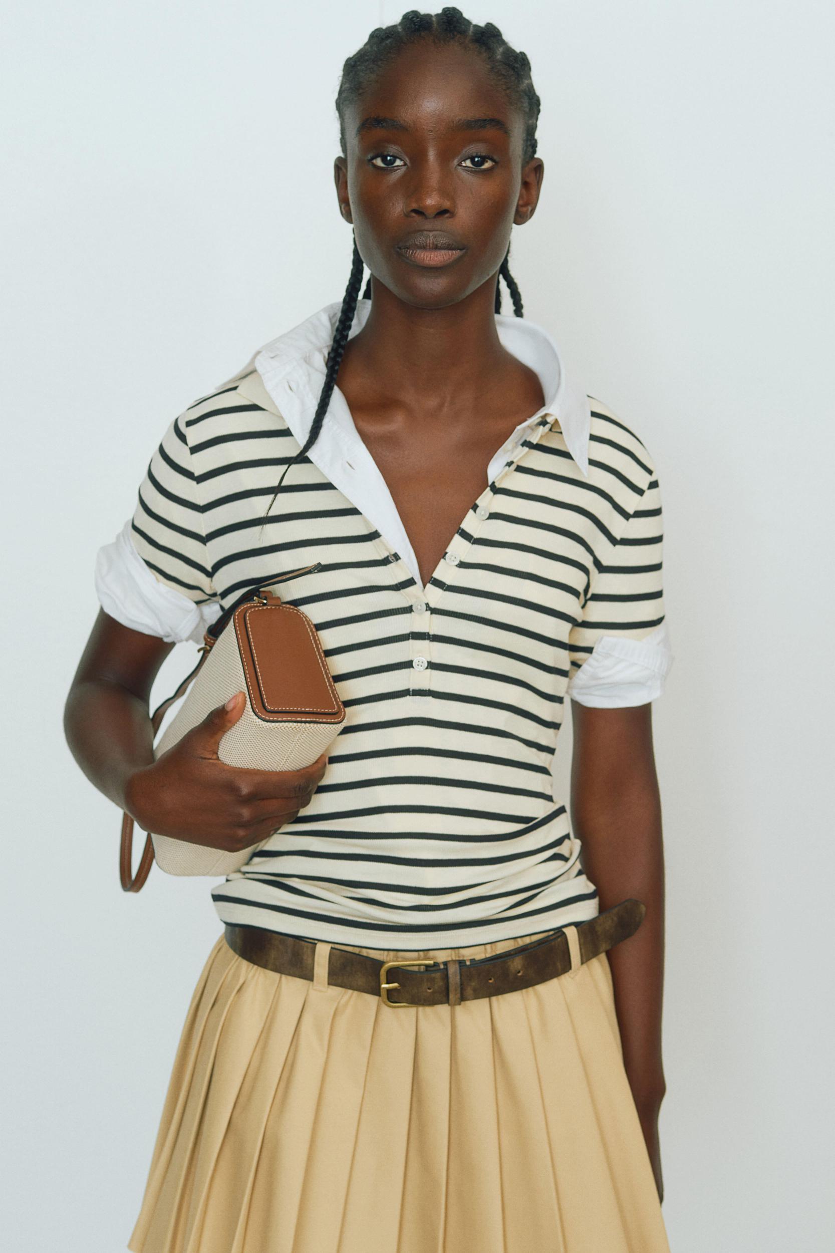 Ribbed Polo Shirt Product Image